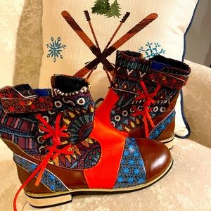 Stylish Multi Colored boots! 7.5 New